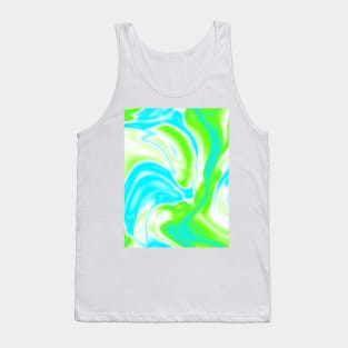 preppy trendy spring pastel aqua blue mint green Swirl Tank Top